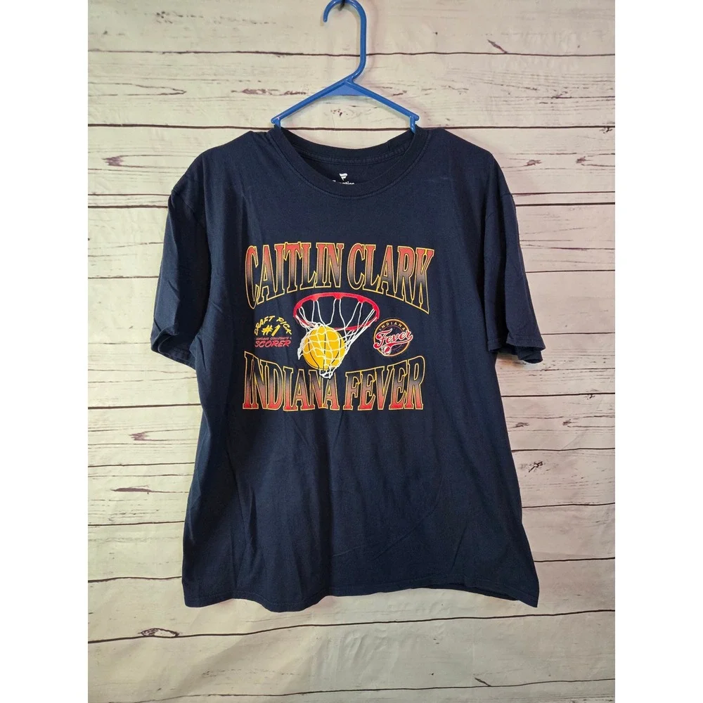 Fanatics Caitlin Clark Indiana Fever WNBA #1 Draft Pick Navy Graphic T-Shirt XL